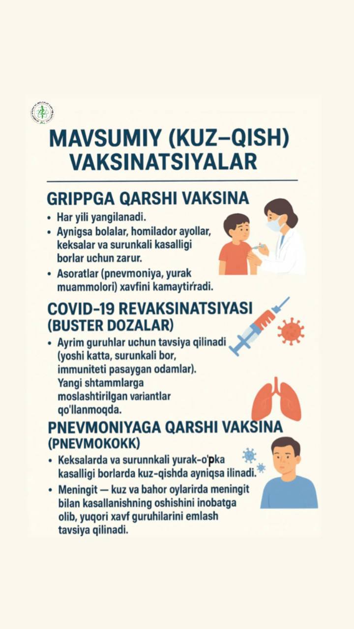 Mavsumiy (kuz–qish) vaksinatsiyalar