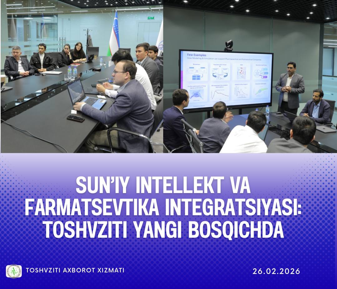 SUN’IY INTELLEKT VA FARMATSEVTIKA INTEGRATSIYASI: TOSHVZITI YANGI BOSQICHDA
